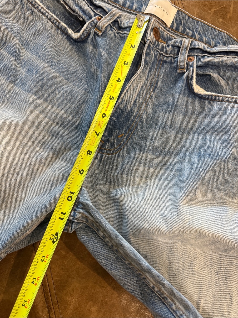 Doen Light Blue Straight-Leg Cropped Jeans Organic Cotton 28 - Picture 4 of 7